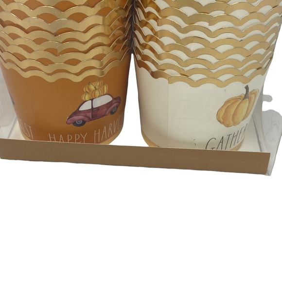 NWT Rae Dunn Happy Harvest Gather Cupcake Baking Cups 50 Count Fall - Picture 4 of 8